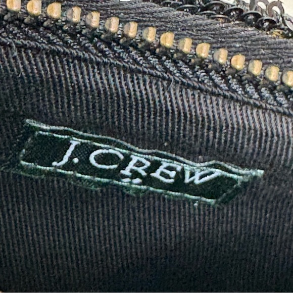 J. CREW Factory Black Silver Sequins Chain Strap Crossbody Sparkly Elegant Bag - Picture 9 of 16